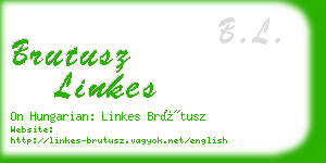 brutusz linkes business card
